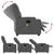 Massage Recliner Chair Dark Grey Fabric