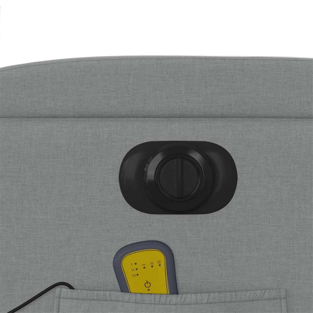 Electric Massage Recliner Chair Light Grey Fabric