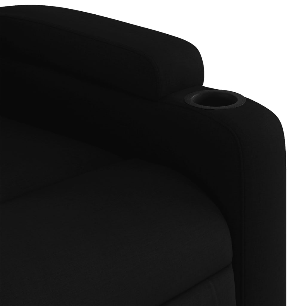 Electric Massage Recliner Chair Black Fabric
