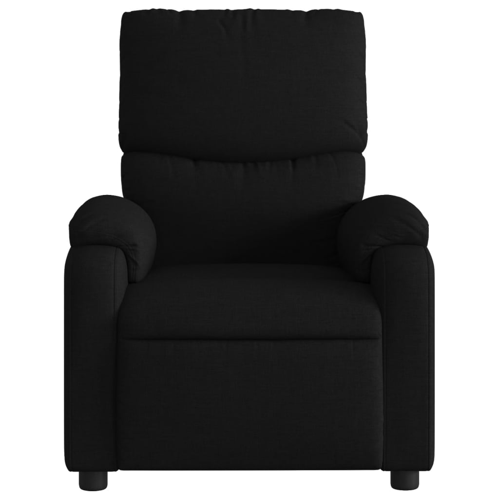 Massage Recliner Chair Black Fabric