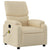 Massage Recliner Chair Cream Fabric