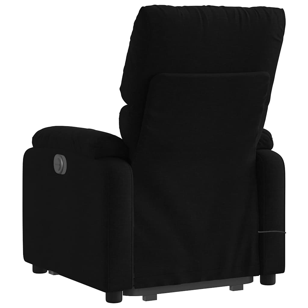 Stand up Massage Recliner Chair Black Fabric