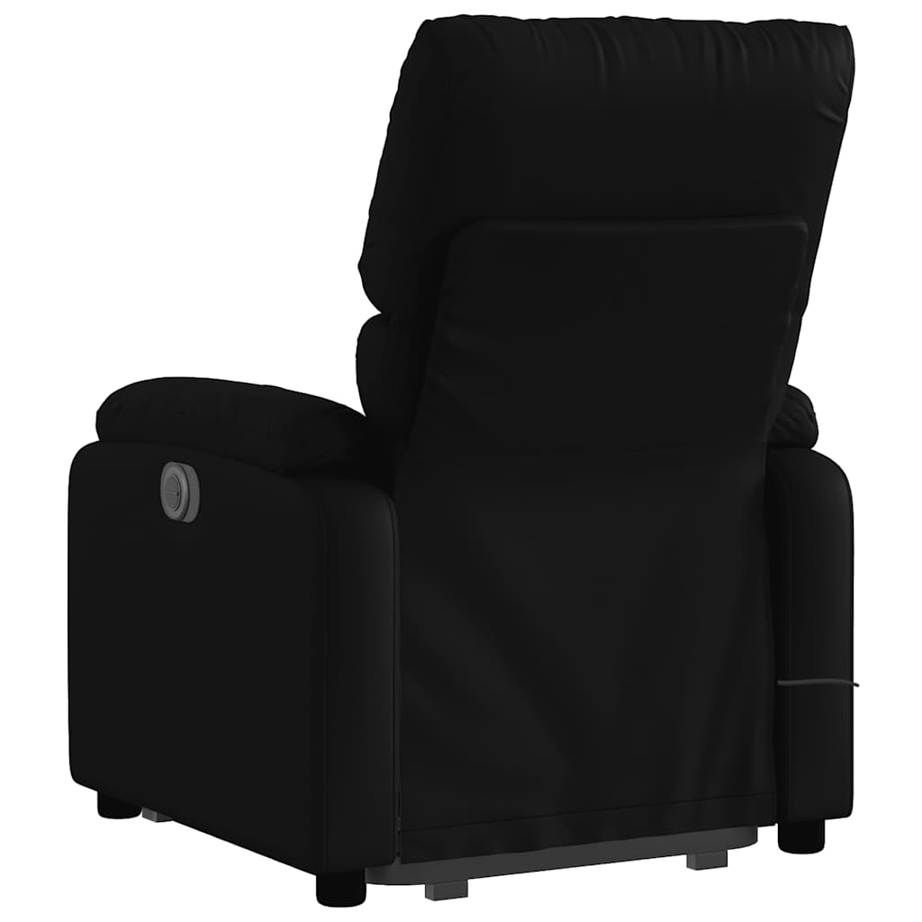 Stand up Massage Recliner Chair Black Faux Leather