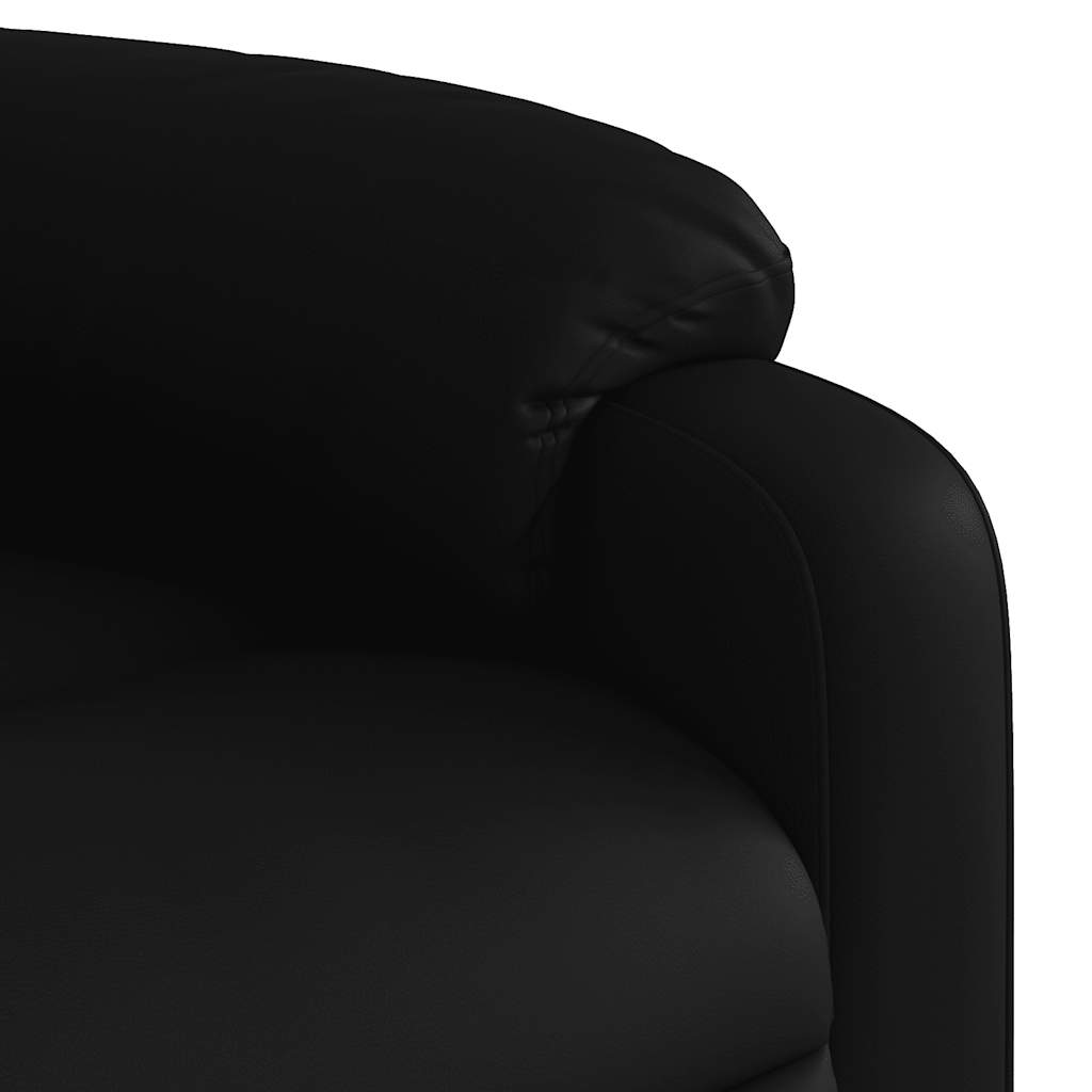 Stand up Massage Recliner Chair Black Faux Leather