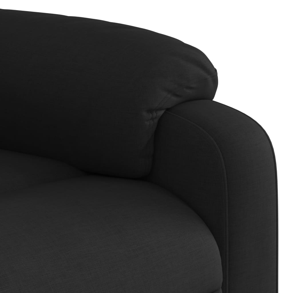 Massage Recliner Chair Black Fabric