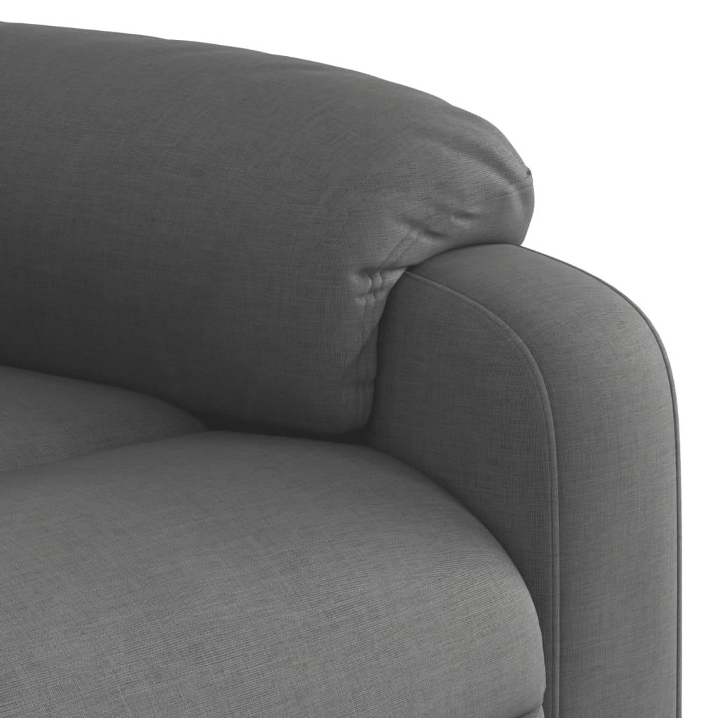 Electric Massage Recliner Chair Dark Grey Fabric