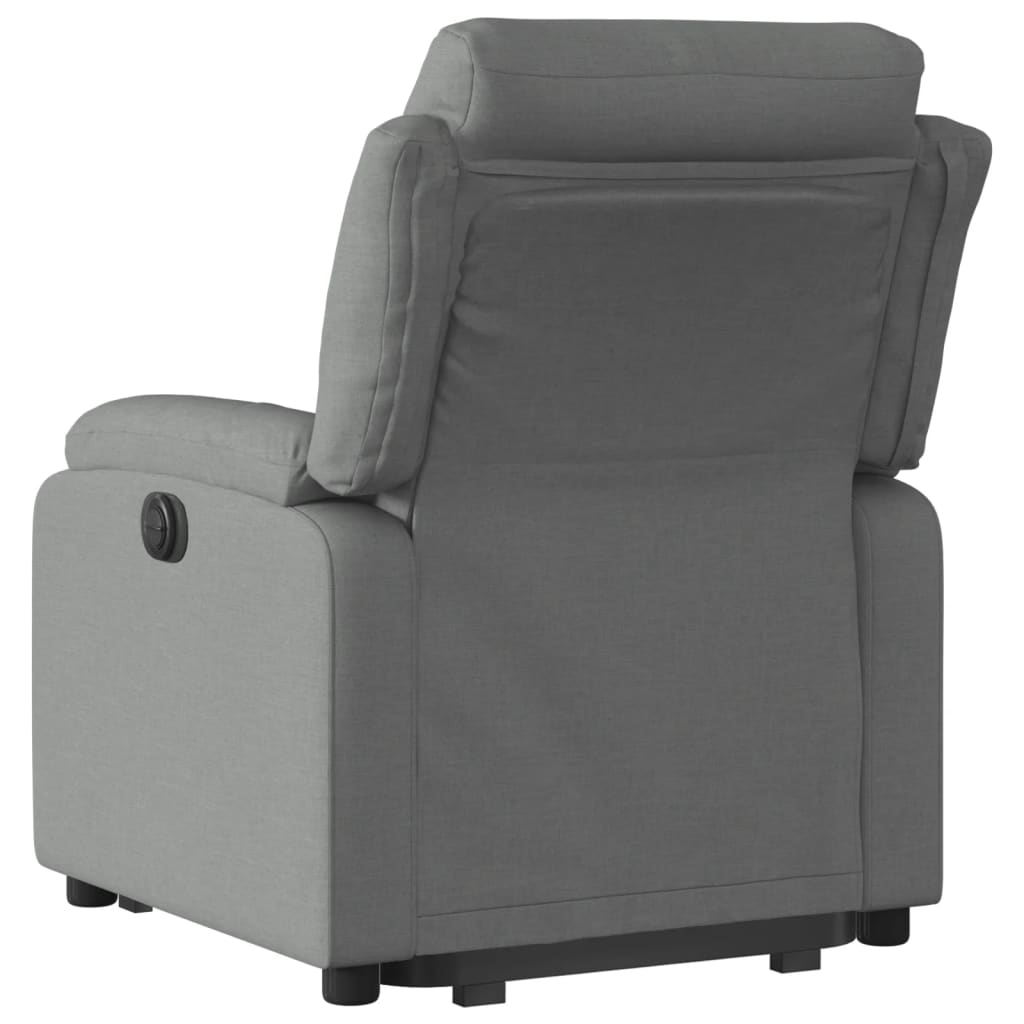 Electric Stand up Recliner Chair Dark Grey Fabric