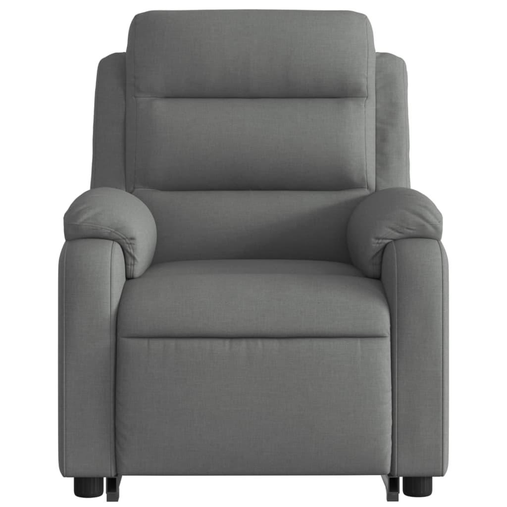 Electric Stand up Massage Recliner Chair Dark Grey Fabric