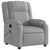 Massage Recliner Chair Light Grey Fabric