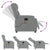 Massage Recliner Chair Light Grey Fabric