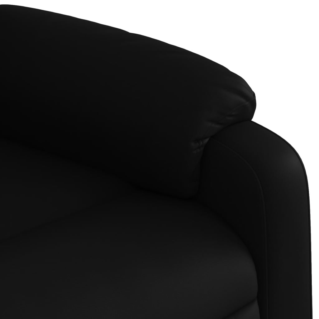 Stand up Massage Recliner Chair Black Faux Leather