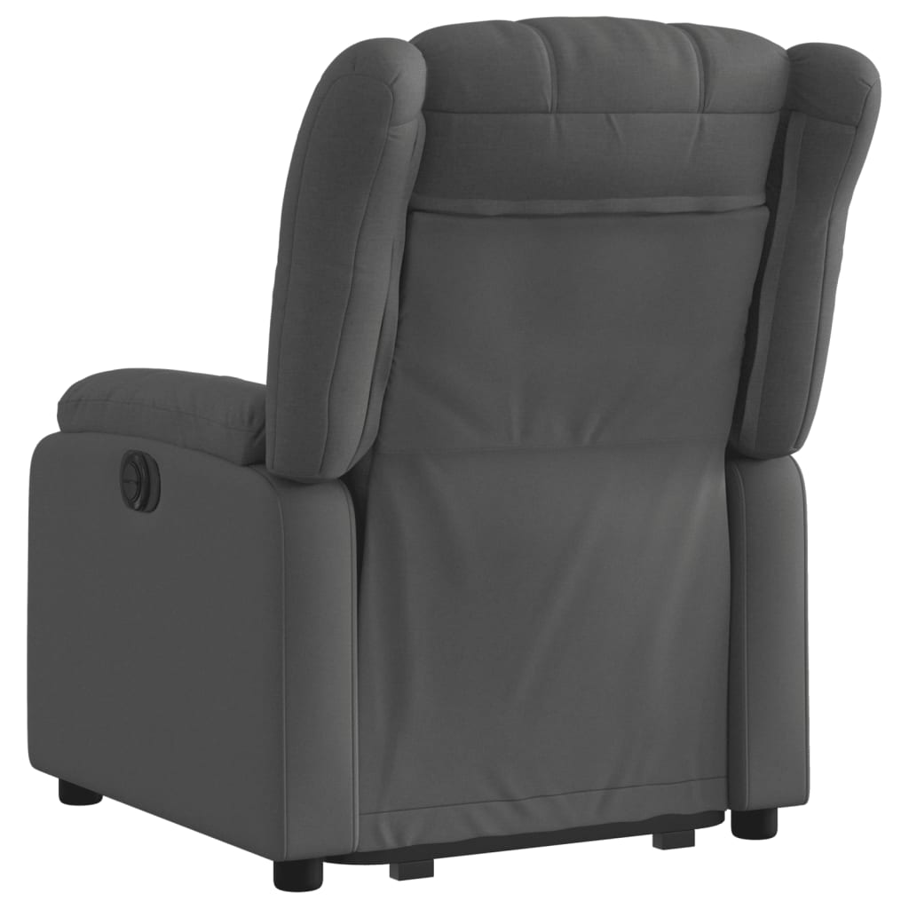 Stand up Recliner Chair Dark Grey Fabric