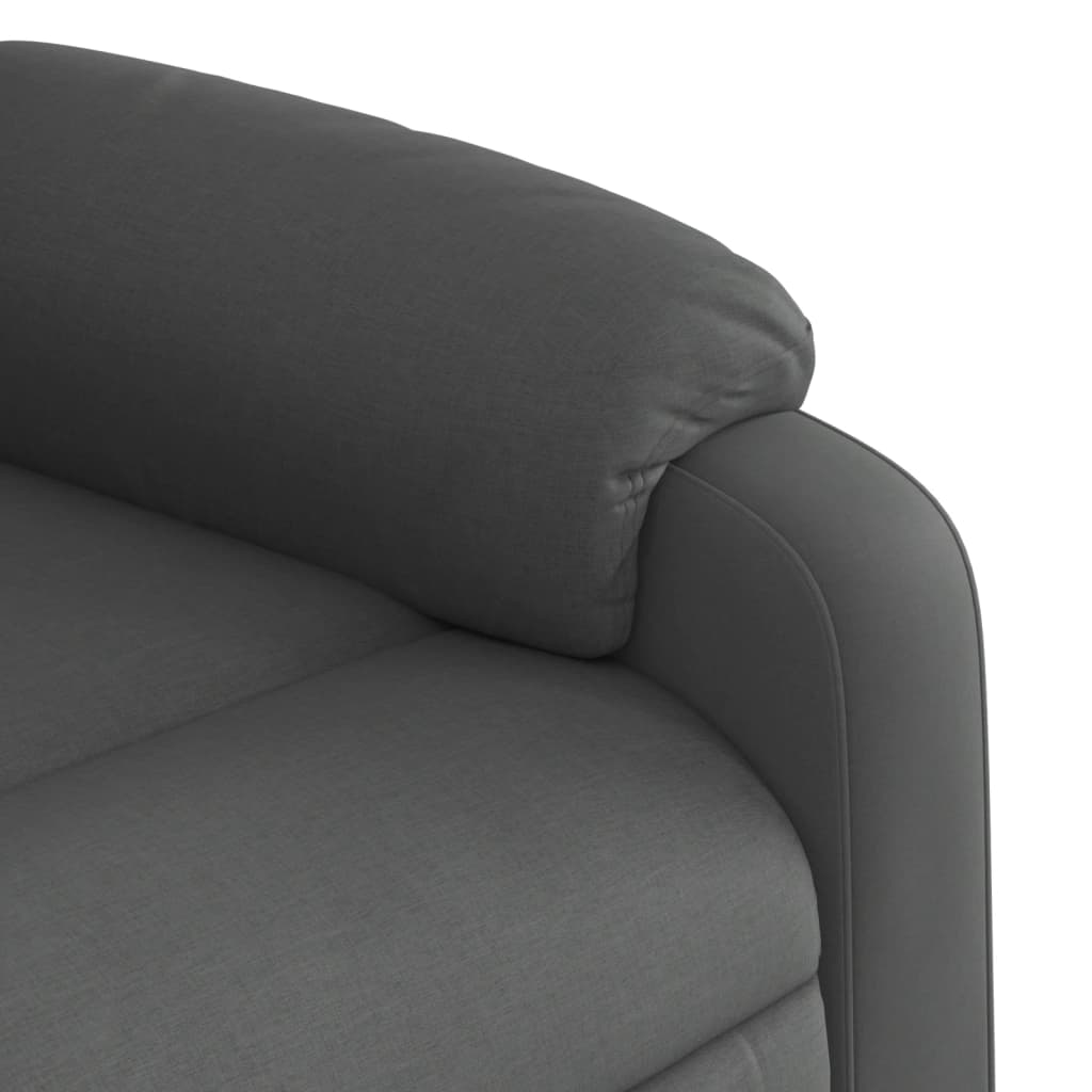 Electric Stand up Recliner Chair Dark Grey Fabric