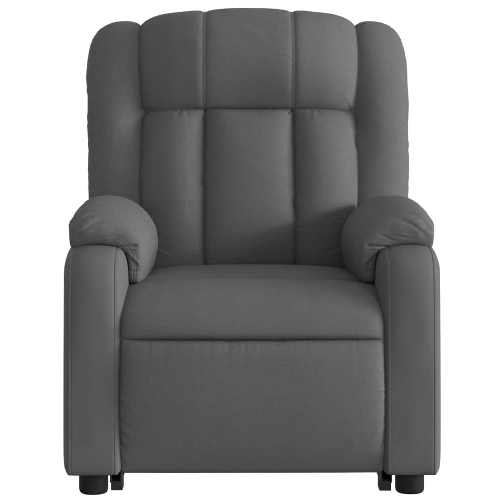 Electric Stand up Massage Recliner Chair Dark Grey Fabric