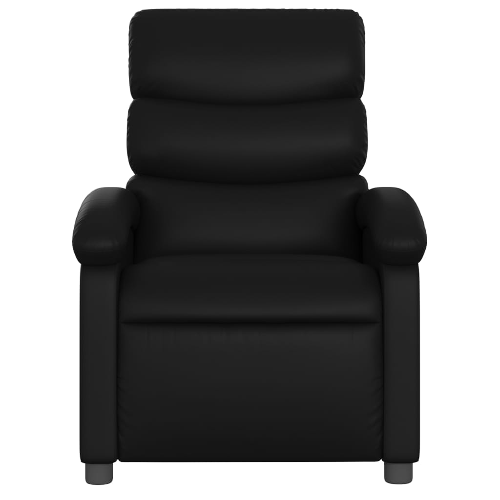 Massage Recliner Chair Black Faux Leather