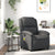 Massage Recliner Chair Grey Real Leather