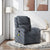 Massage Recliner Chair Dark Grey Velvet