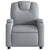 Massage Recliner Chair Light Grey Fabric