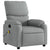 Massage Recliner Chair Light Grey Fabric