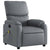 Massage Recliner Chair Grey Faux Leather