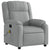 Massage Recliner Chair Light Grey Fabric