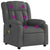 Massage Recliner Chair Dark Grey Fabric