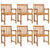 Garden Chairs 6 pcs 56x55.5x90 cm Solid Wood Acacia