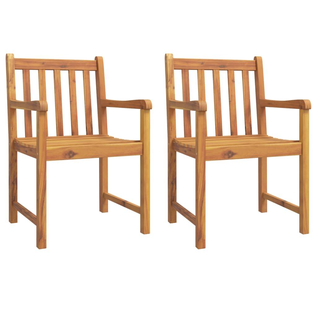 3 Piece Garden Dining Set Solid Wood Acacia