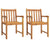 3 Piece Garden Dining Set Solid Wood Acacia