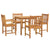 5 Piece Garden Dining Set Solid Wood Acacia