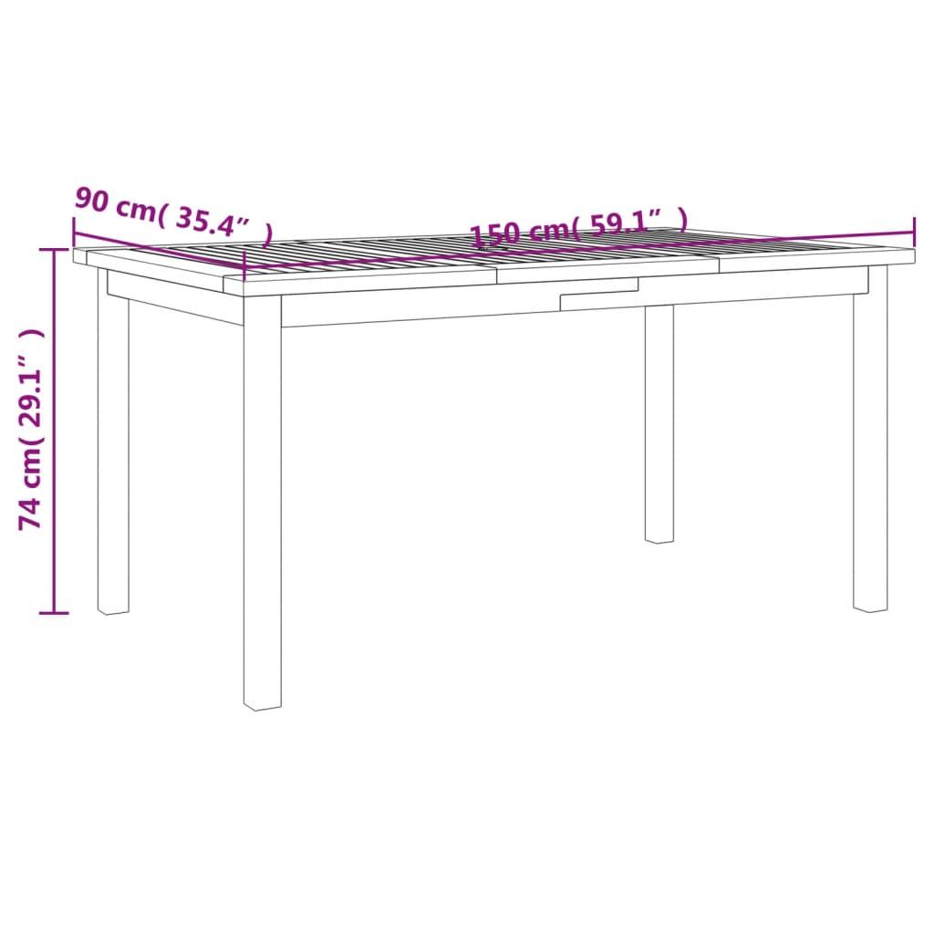 5 Piece Garden Dining Set Solid Wood Acacia