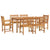 7 Piece Garden Dining Set Solid Wood Acacia