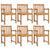 7 Piece Garden Dining Set Solid Wood Acacia