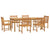 7 Piece Garden Dining Set Solid Wood Acacia