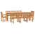 9 Piece Garden Dining Set Solid Wood Acacia