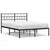 Metal Bed Frame without Mattress with Headboard Black 150x200 cm