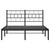 Metal Bed Frame without Mattress with Headboard Black 150x200 cm