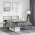 Metal Bed Frame without Mattress with Footboard Black 150x200 cm