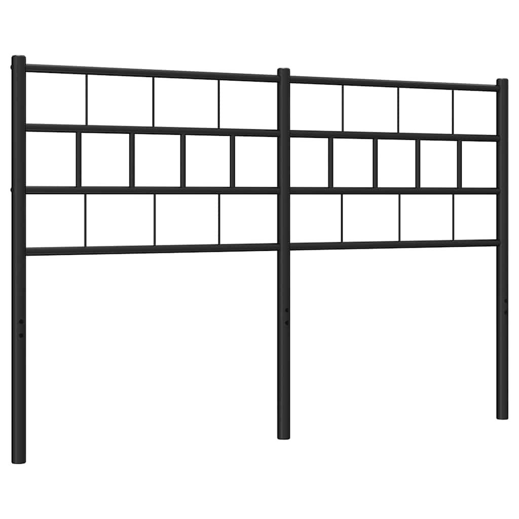 Metal Replace Headboard Black 135 cm