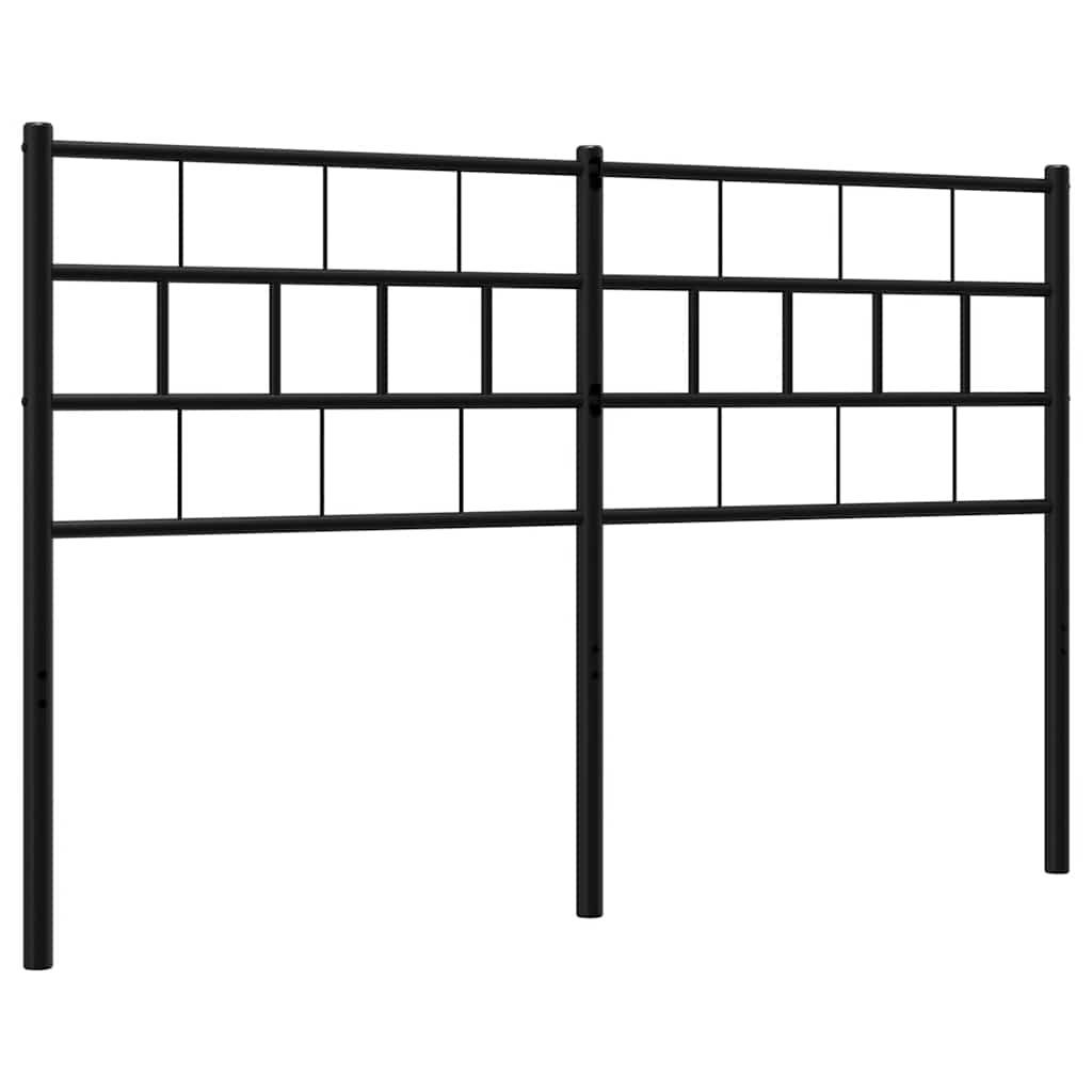Metal Replace Headboard Black 135 cm
