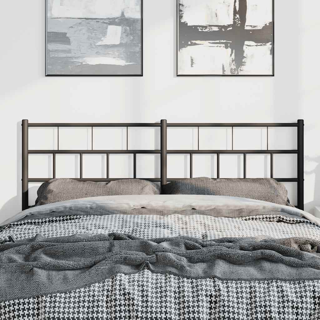 Metal Replace Headboard Black 150 cm