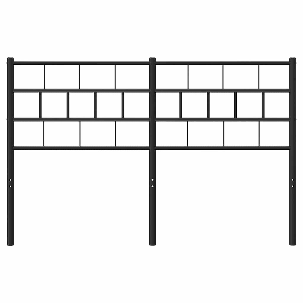 Metal Replace Headboard Black 150 cm