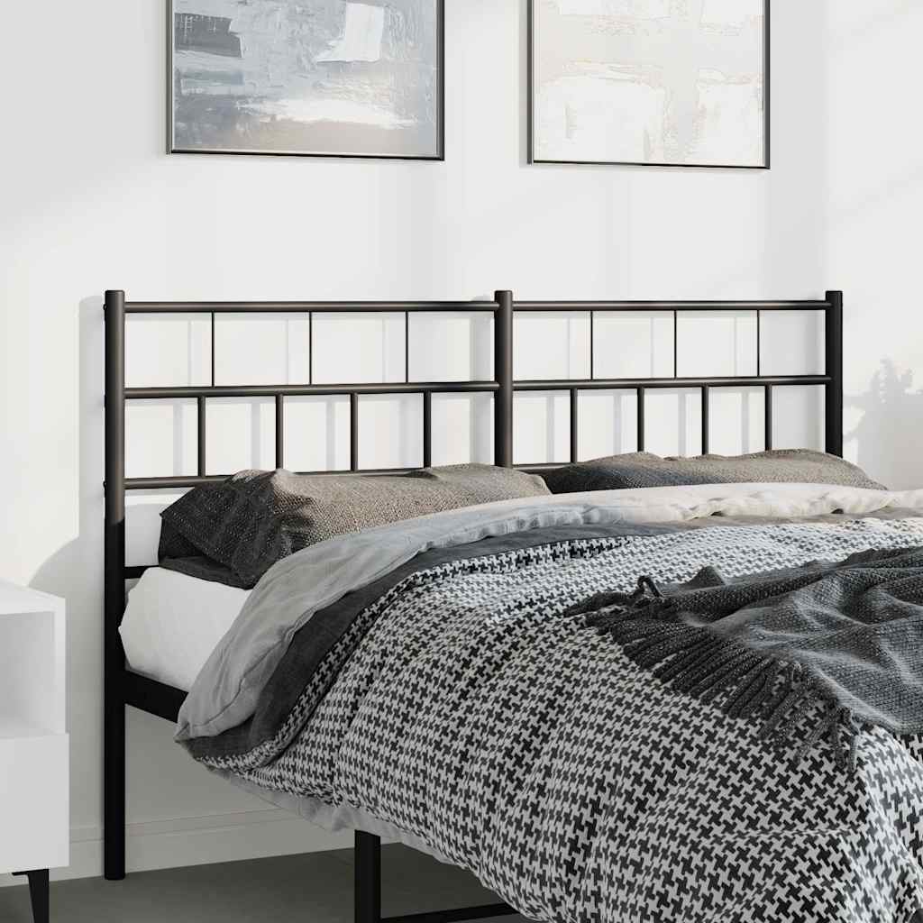 Metal Replace Headboard Black 150 cm