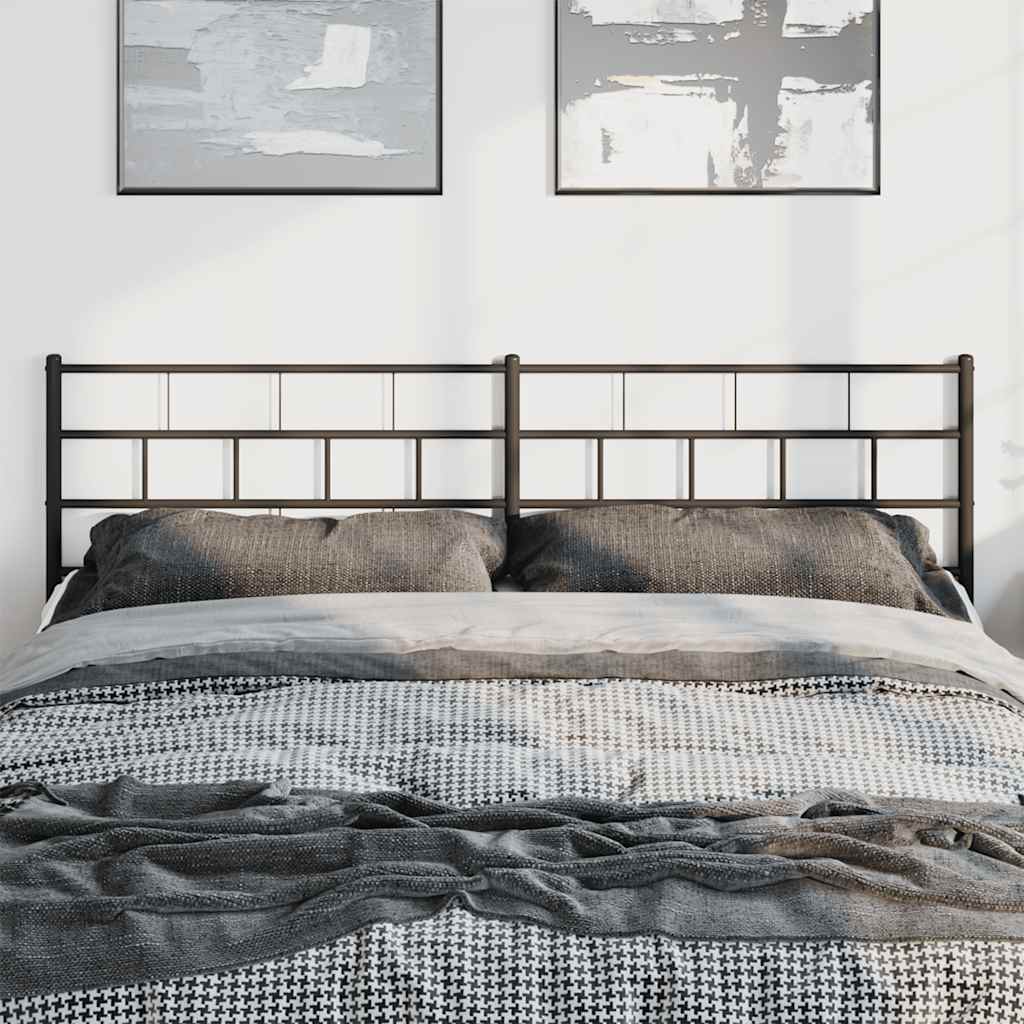 Metal Replace Headboard Black 180 cm