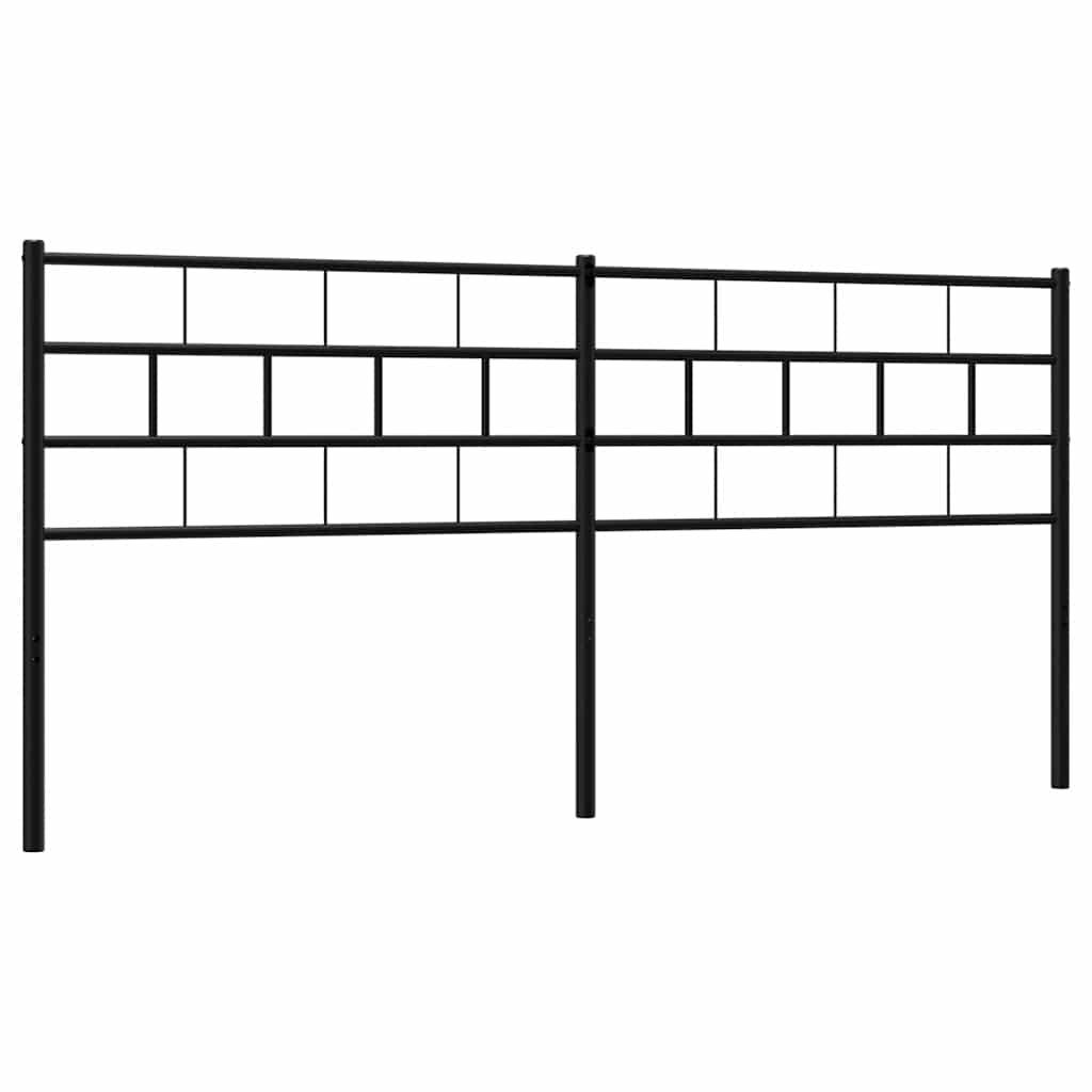Metal Replace Headboard Black 180 cm