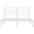 Metal Bed Frame without Mattress with Headboard White 150x200 cm