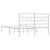 Metal Bed Frame without Mattress with Headboard White 150x200 cm