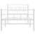 Metal Bed Frame without Mattress with Footboard White 90x190 cm