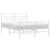 Metal Bed Frame without Mattress with Footboard White 135x190 cm
