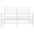 Metal Bed Frame without Mattress with Footboard White 135x190 cm